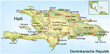 Illustration: Haiti. Erdbebenkatastrophe. Landkarte mit Text Haiti. Erdbebenkatastrophe. Landkarte mit Text