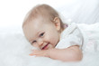 Innocent caucasian baby in high key Innocent caucasian baby in high key