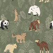 Animal friends; seamless pattern Animal friends; seamless pattern