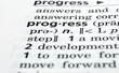 The Word Progress in a Dictionary