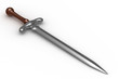 Sword on white background. Isolated 3D image Sword on white background. Isolated 3D image