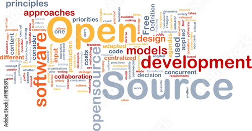 Illustration: Open source background concept Open source background concept
