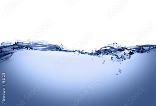 Photo: water wave in smooth water wave in smooth