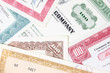 Vintage stock certificates