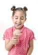 little girl eating ice cream