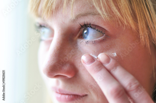 Photo: applying cream applying cream