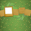 Grunge papers design in scrapbooking style with slides