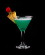 Cocktail drink on fruit/ isolated