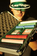 Young Man Holding Case with Poker Chips