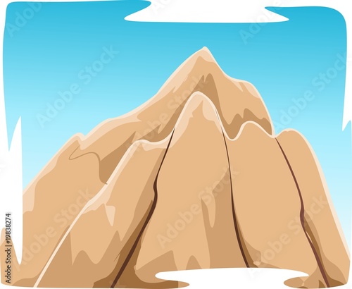 Illustration: Illustration of mountain with sky background Illustration of mountain with sky background