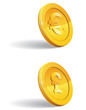 euro & livre sterling coins
