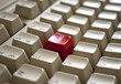 Red Panic button close-up
