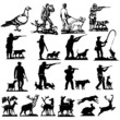 Vector: hunting collection silhouettes - vector hunting collection silhouettes - vector