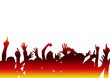 Illustration: Menschenmenge bei Konzert / Fußball Menschenmenge bei Konzert / Fußball
