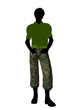 African American Soldier Illustration Silhouette