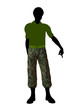 African American Soldier Illustration Silhouette