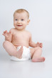 Child  with nappy.