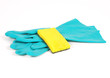 Photo: Rubber gloves and sponge Rubber gloves and sponge