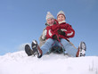 Couple on sled