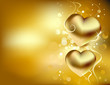 Love golden background vector