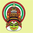 Illustration of Kathakali, a divine Kerala art form