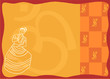 Mohiniyattam on the background of divine Om