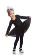 girl dancing in a black dress