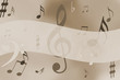 Hintergrund Noten mit Banner