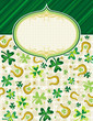 green background with shamrock