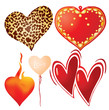 Set of valentine`s hearts, part 9, vector illustration Set of valentine`s hearts, part 9, vector illustration