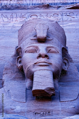 Photo: Close up of sculpture on Great Temple of Ramses II, Abu Simbel, UNESCO World Heritage Site, Egypt Close up of sculpture on Great Temple of Ramses II, Abu Simbel, UNESCO World Heritage Site, Egypt