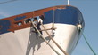 Shipyard worker repair the ship