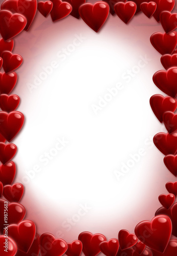 Illustration: Lettre d'amour coeurs carte voeux A4 vierge Lettre d'amour coeurs carte voeux A4 vierge