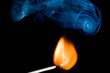 burning match