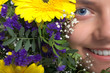 Frau Blumen Freude