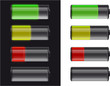 Batterien auf schwarz und weiß