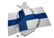 Flagge über Finnland