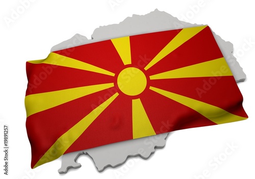 Flagge über Mazedonien