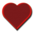Coeur en tissus rouge