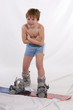 Ragazzo sullo snowboard Ragazzo sullo snowboard