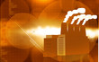Illustration of a factory emitting smoke