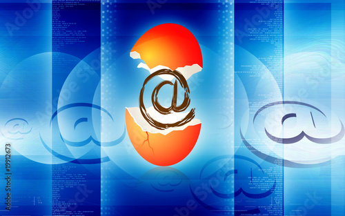 Illustration: Illustration of internet egg shell Illustration of internet egg shell