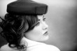 Beautiful 1950 Retro Model in black and white