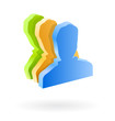 users group on community vector 3d icon users group on community vector 3d icon