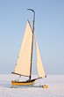 Ice sailing on the Gouwzee in the Netherlands