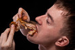 Photo: Eating chicken Eating chicken