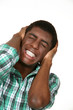 man in studio, cry