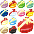 fully editable vector illustration of gift boxes in heart shape
