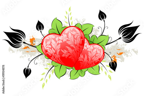 Vector: Grunge Valentine's Day card Grunge Valentine's Day card