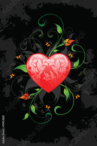 Vector: Grunge Valentine's Day card Grunge Valentine's Day card